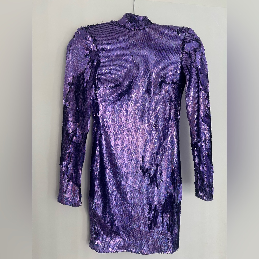 Bershka sequin purple dress (NWT)